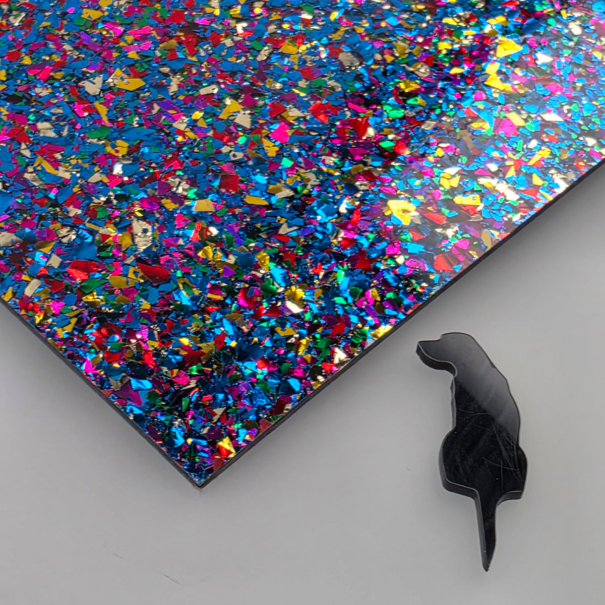 Blue Party Pop Space Junk acrylic sheet
