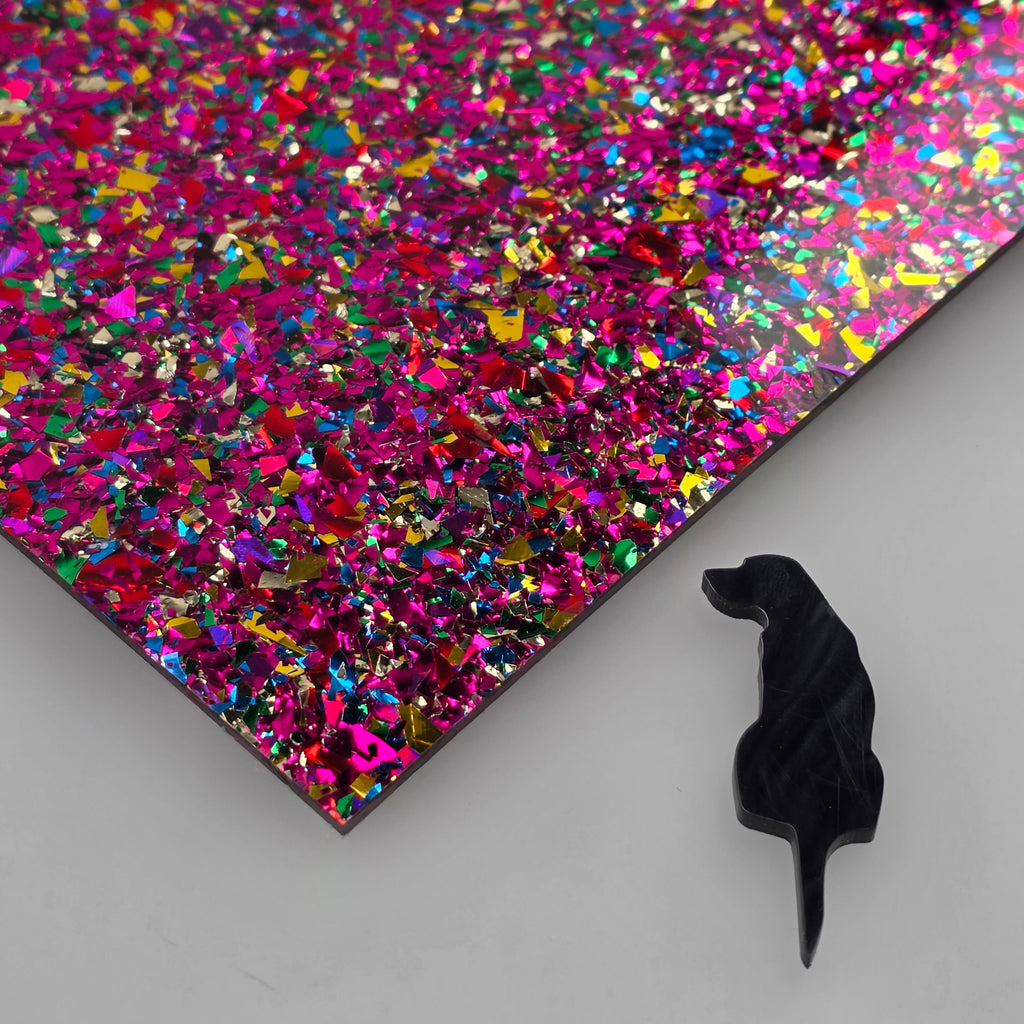 Pink Party Pop Space Junk acrylic sheet