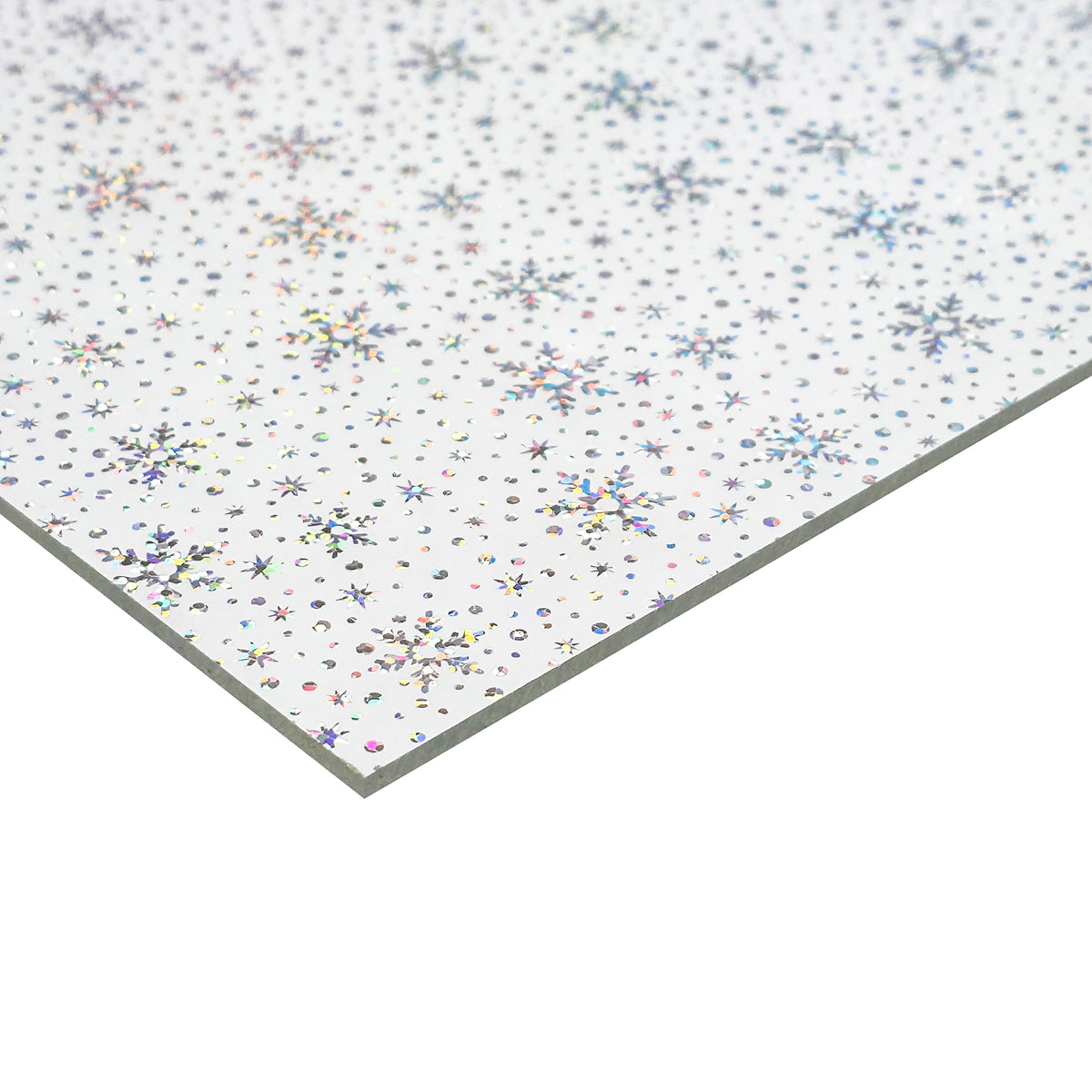 Holographic Snowflakes Cosmic Kisses acrylic sheet
