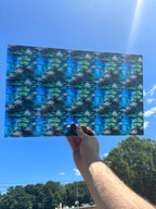 PatternPly® Transparent Lily Pad Lake Stained Glass sheet showing the pattern