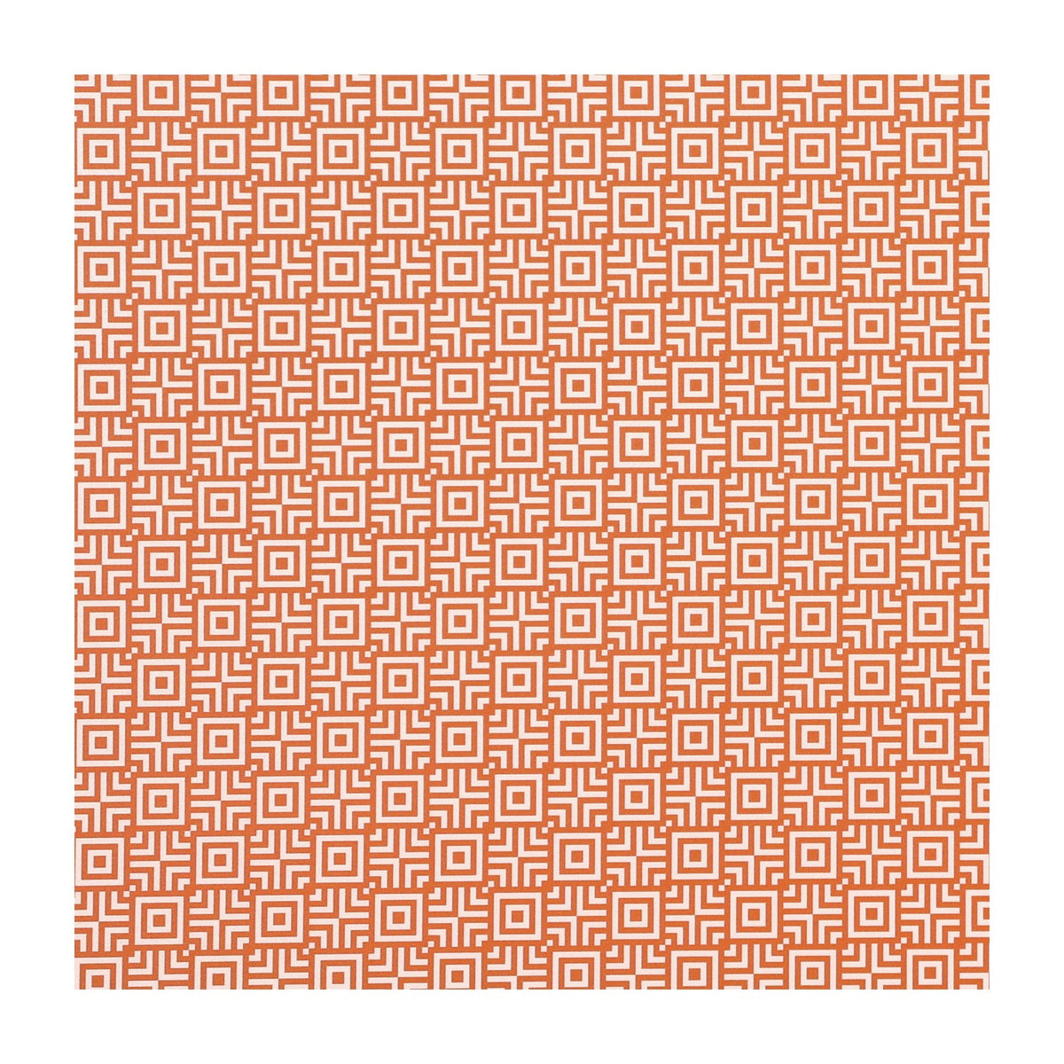 PatternPly® Full Coverage Spring Orange Geo Squares sheet showing the pattern