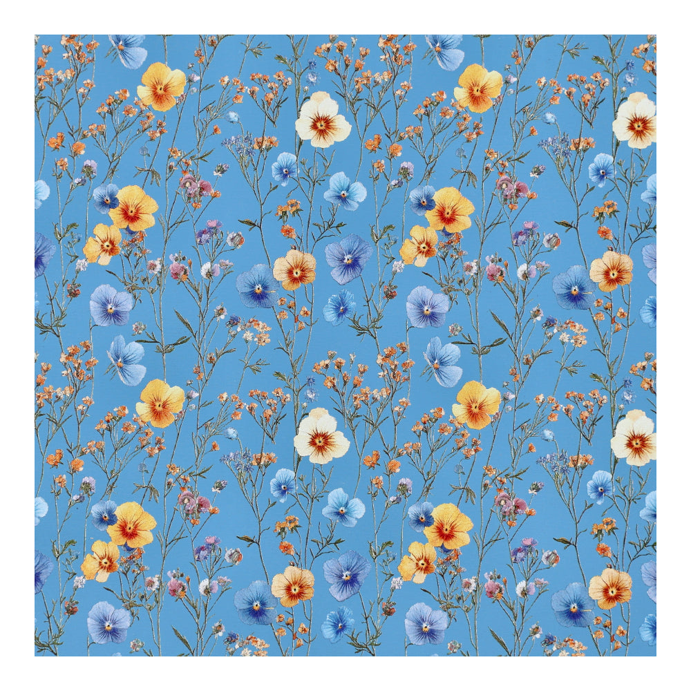 PatternPly® EcoLightBlue Blue and Yellow Wildflowers
