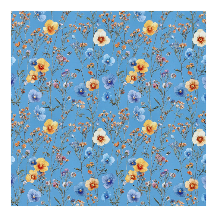 PatternPly® EcoLightBlue Blue and Yellow Wildflowers