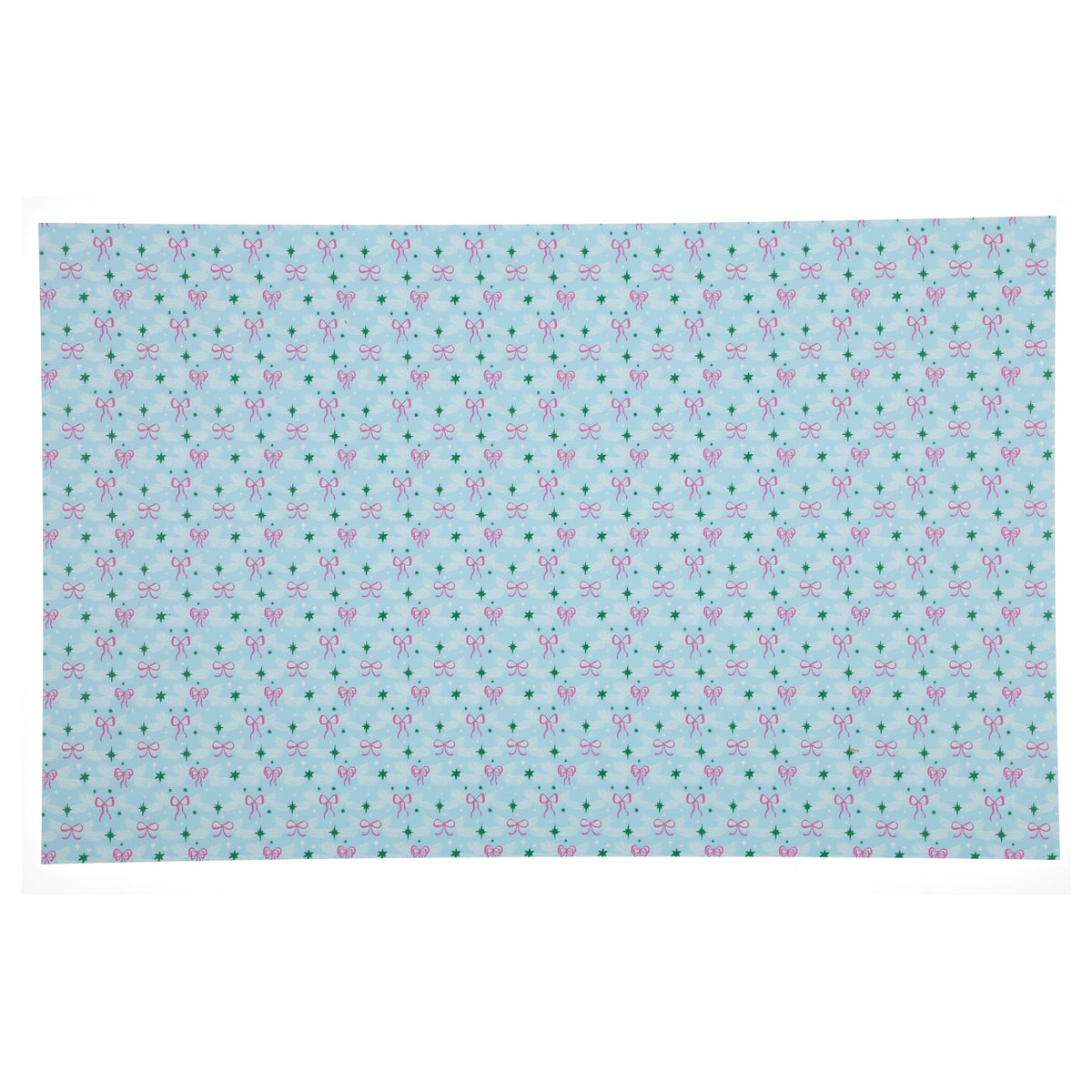 PatternPly® Full Coverage Pink Bows on Pastel Blue Pine product photo 2
