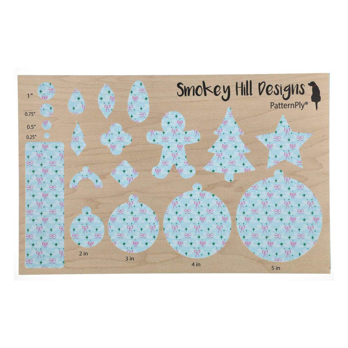 PatternPly® Full Coverage Pink Bows on Pastel Blue Pine product photo 3