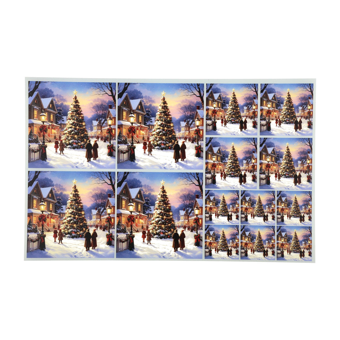 PatternPly® Transparent Americana Christmas Tree 3 sizes