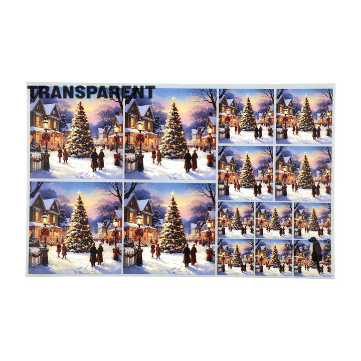 PatternPly® Transparent Americana Christmas Tree 3 sizes