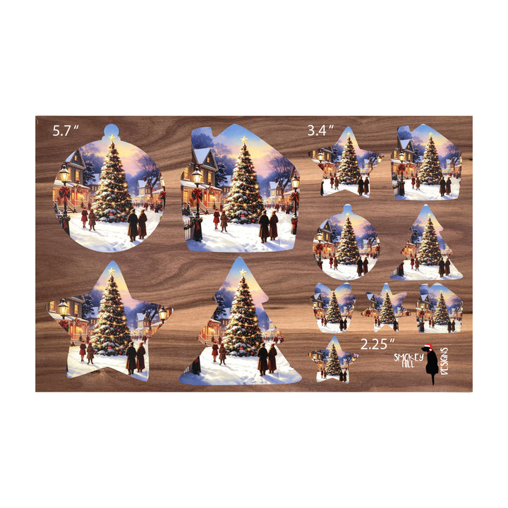 PatternPly® Transparent Americana Christmas Tree 3 sizes