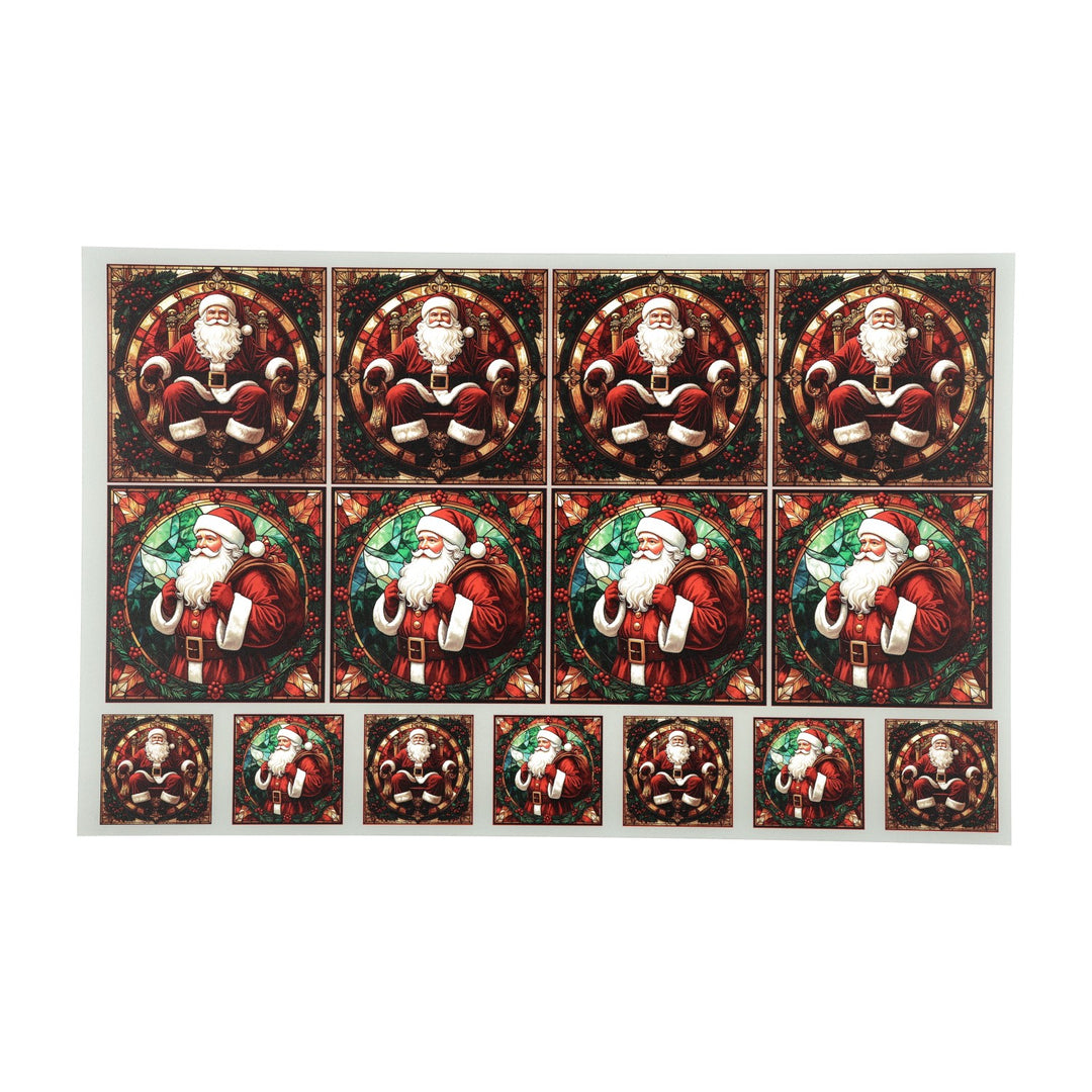 PatternPly® Transparent Classic Santas 2 sizes