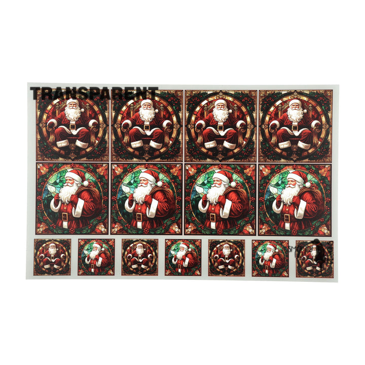 PatternPly® Transparent Classic Santas 2 sizes