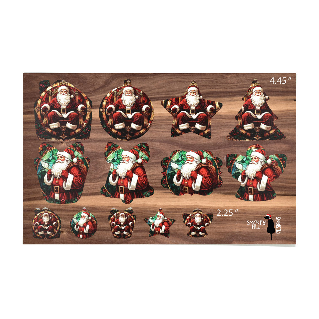PatternPly® Transparent Classic Santas 2 sizes