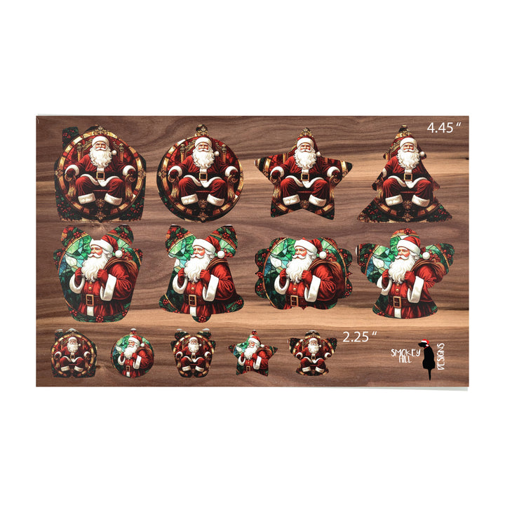PatternPly® Transparent Classic Santas 2 sizes
