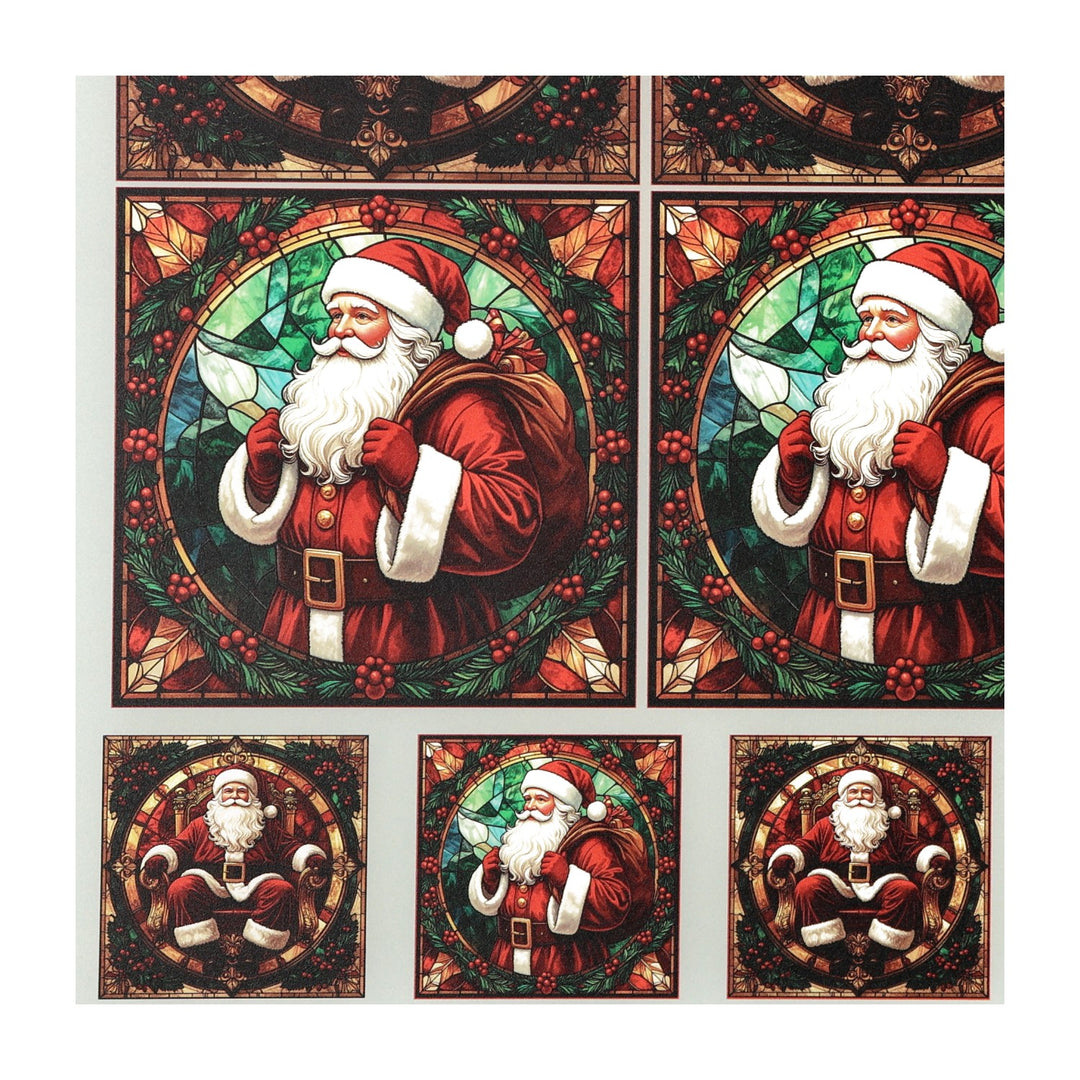 PatternPly® Transparent Classic Santas 2 sizes