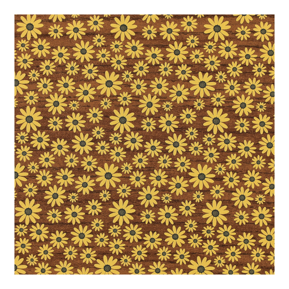 PatternPly® EcoOakBarrel Sunflowers sheet showing the pattern
