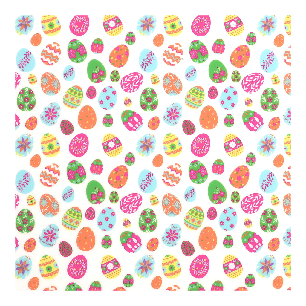 PatternPly® Full Coverage Painted Easter Eggs sheet showing the pattern
