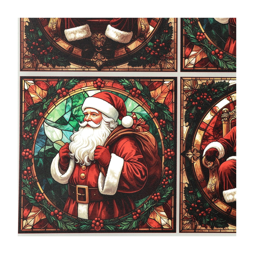 PatternPly® Transparent Classic Santas 3 sizes
