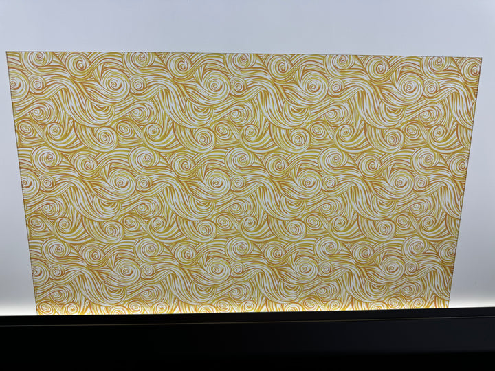 PatternPly® Acrylic Transparent Yellow and White Swirls