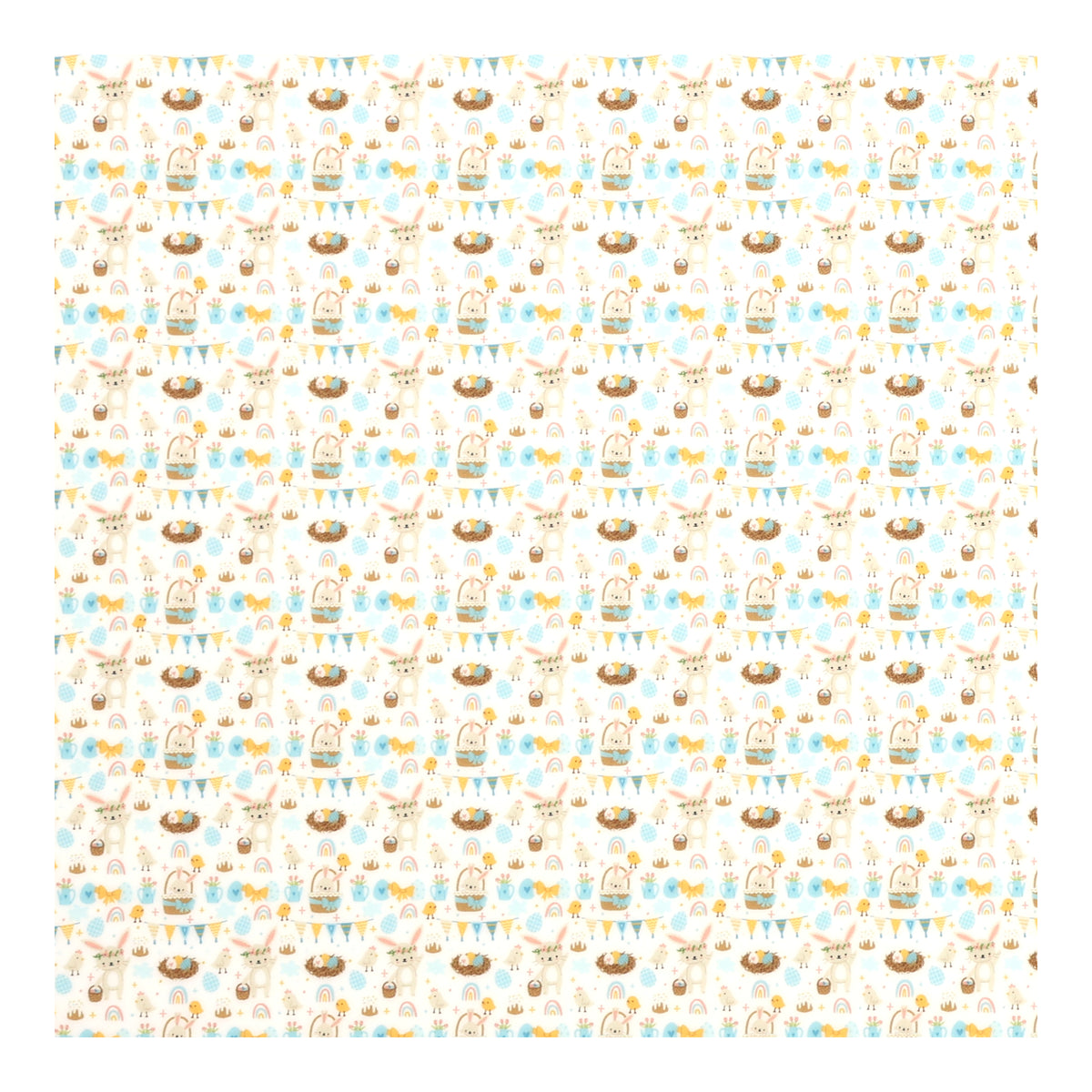 PatternPly® Full Coverage Bunnies in Baskets MICRO sheet showing the pattern