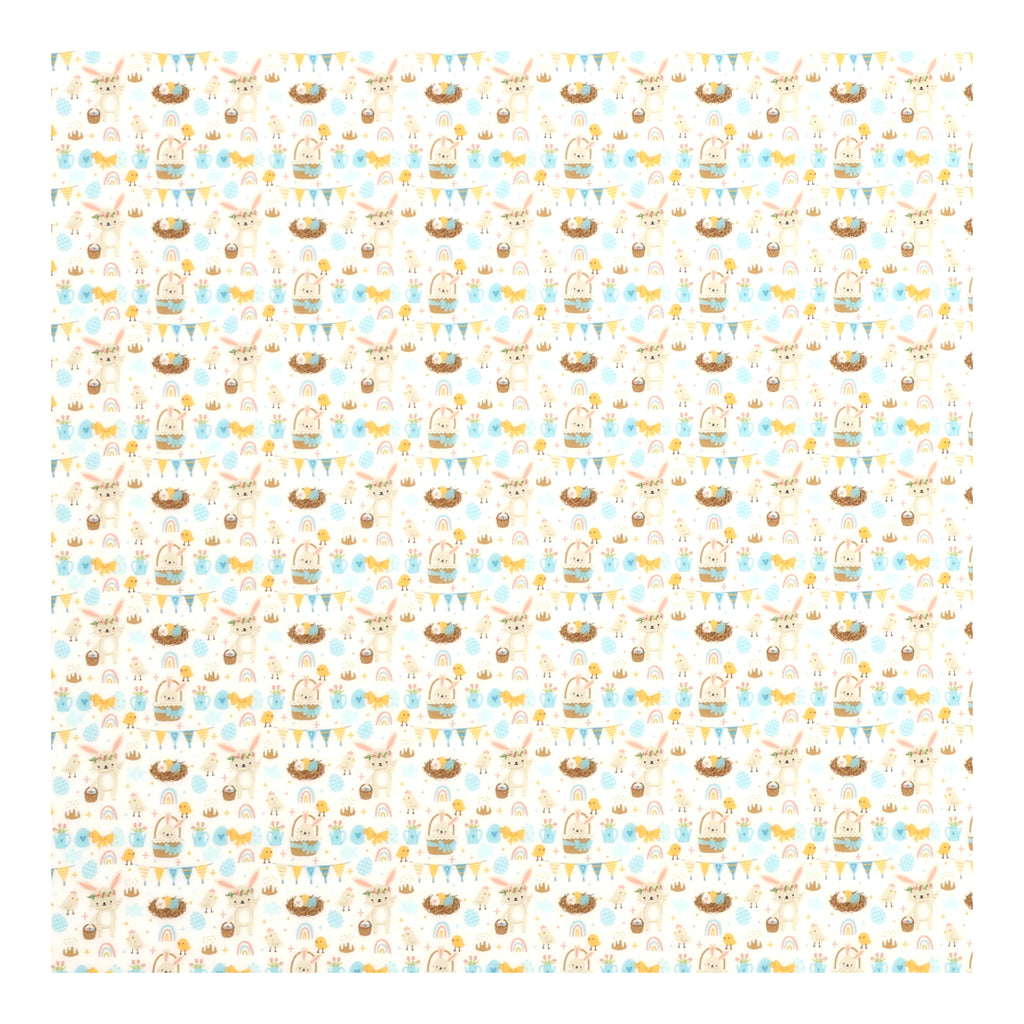PatternPly® Scattered Bunnies in Baskets MICRO sheet showing the pattern