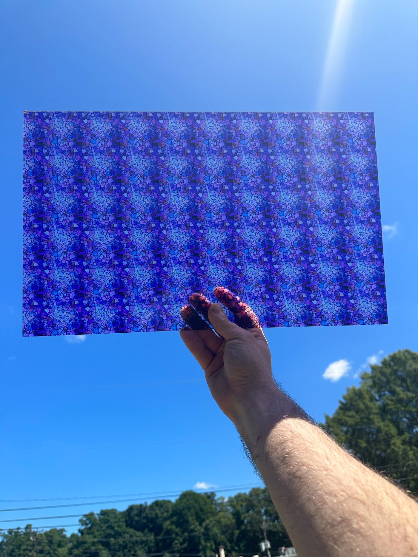 PatternPly® Acrylic Transparent Micro Purple Stained Glass