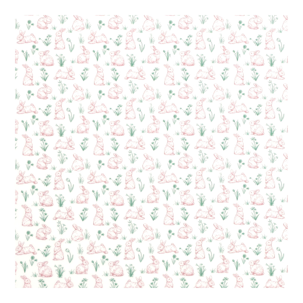 PatternPly® Full Coverage Playful Bunnies sheet showing the pattern