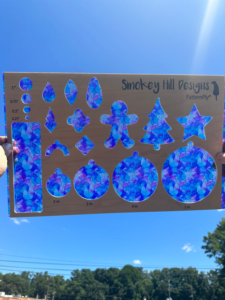 PatternPly® Acrylic Transparent Blue and Purple Stained Glass