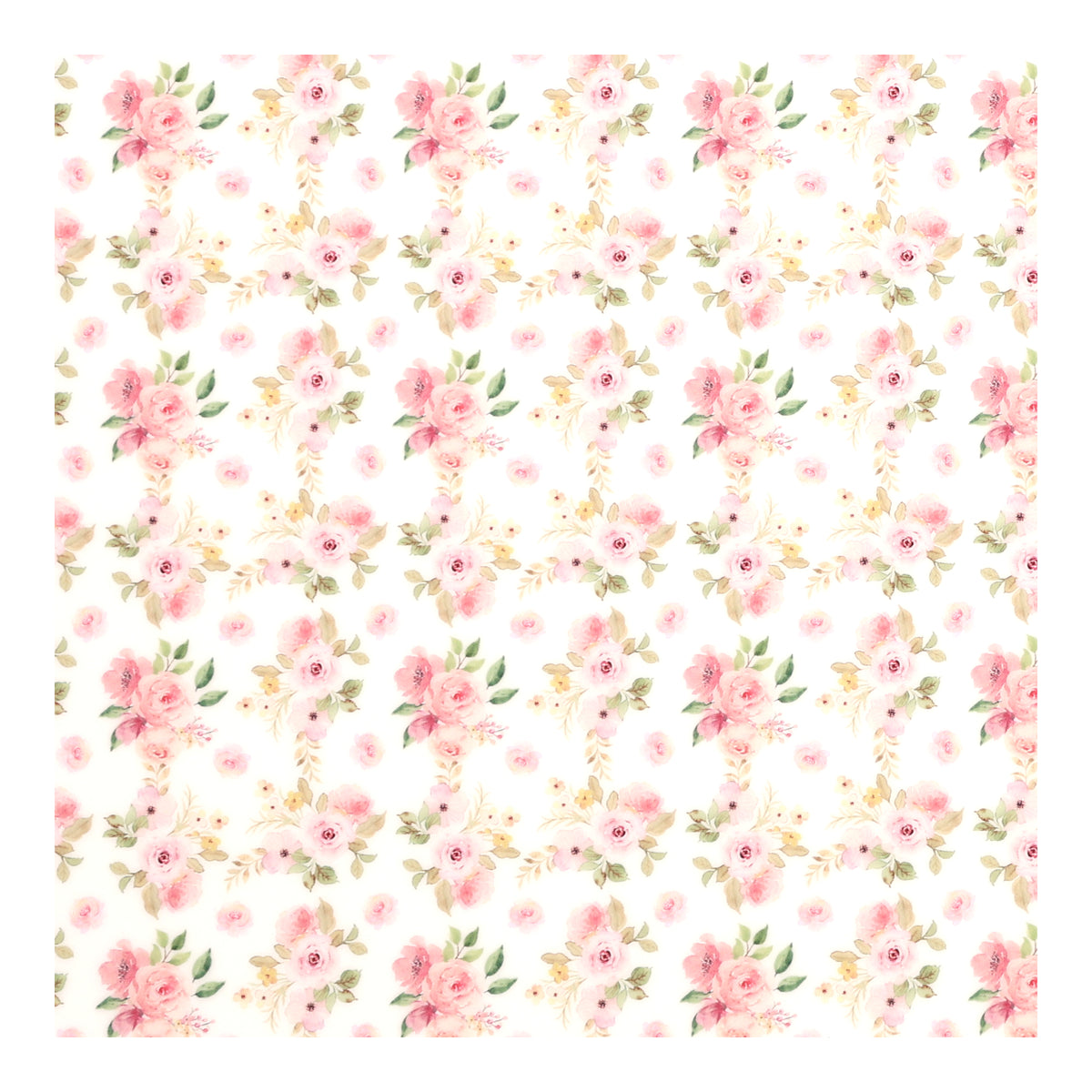 PatternPly® Full Coverage Pink Tea Party sheet showing the pattern
