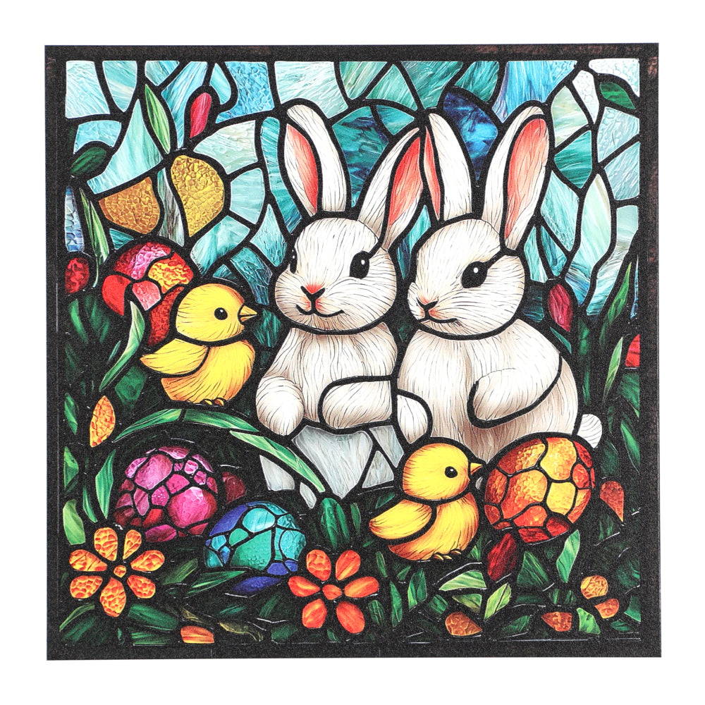 PatternPly® Full Coverage Stained Glass Easter Animals Extra Small
