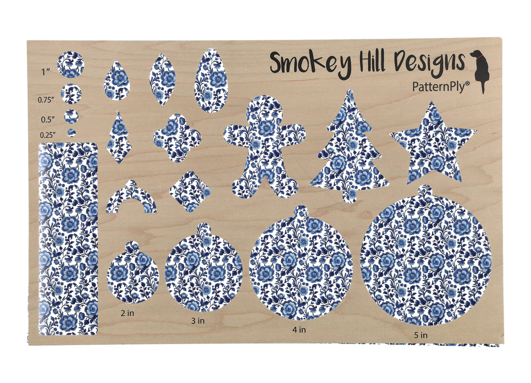 PatternPly® Scattered Blue Vine Floral