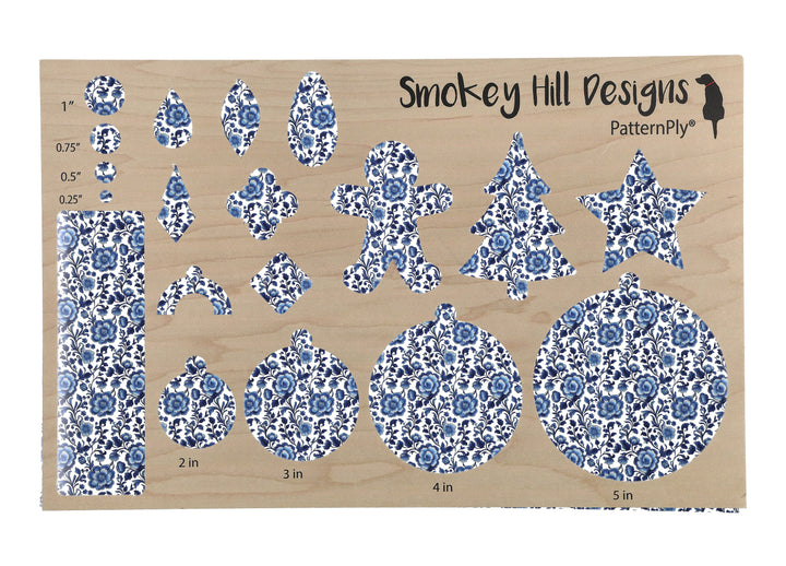 PatternPly® Scattered Blue Vine Floral