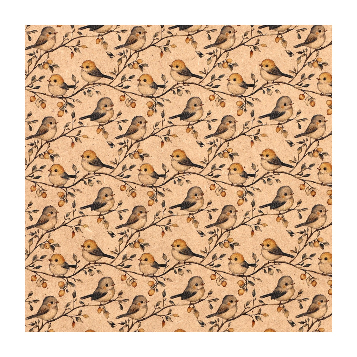 PatternPly® Naturals Birds on Branches sheet showing the pattern