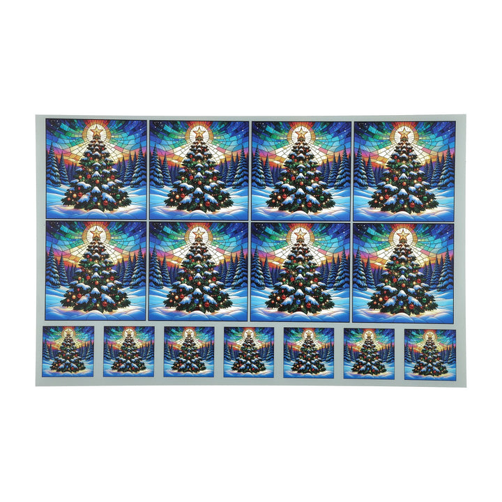 PatternPly® Transparent Christmas Tree in the Snow 2 sizes