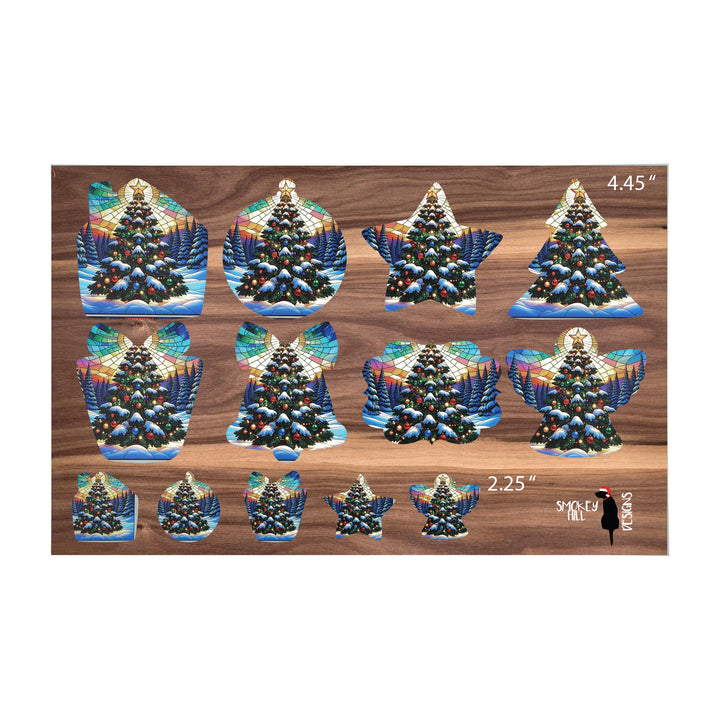 PatternPly® Transparent Christmas Tree in the Snow 2 sizes