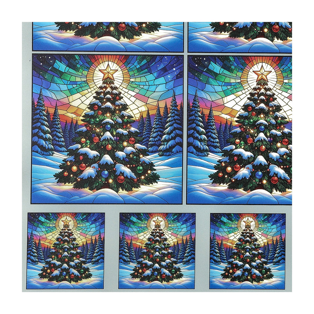 PatternPly® Transparent Christmas Tree in the Snow 2 sizes