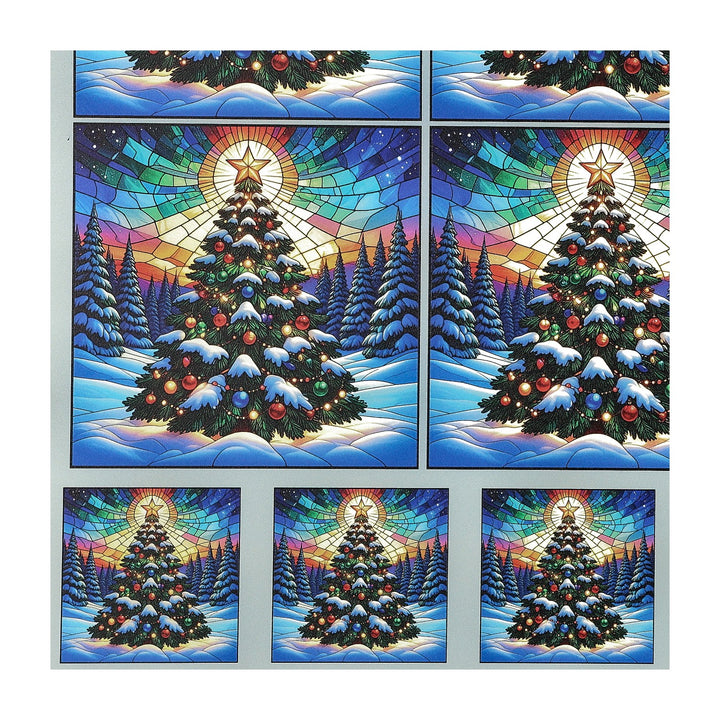 PatternPly® Transparent Christmas Tree in the Snow 2 sizes