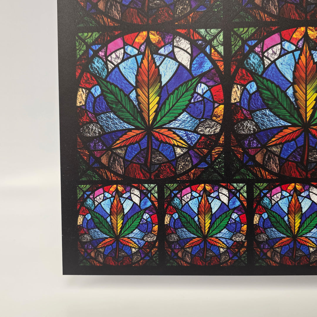 PatternPly® Transparent Multi Color Weed Stained Glass 2 Sizes