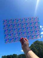 PatternPly® Transparent Pastel Bubbles Stained Glass sheet showing the pattern