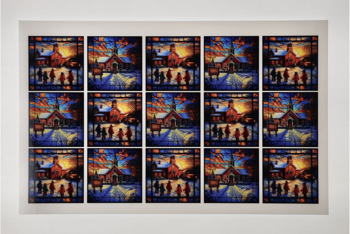 PatternPly® Full Coverage Schoolhouse In Winter Small