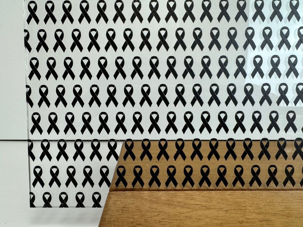 PatternPly® Scattered Black Ribbons sheet showing the pattern