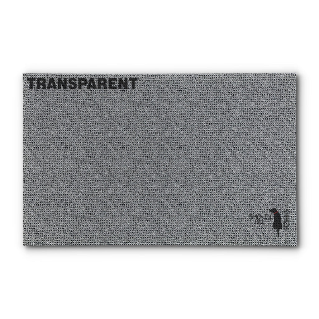 PatternPly® Transparent Seed Stitch Gray sheet showing the pattern