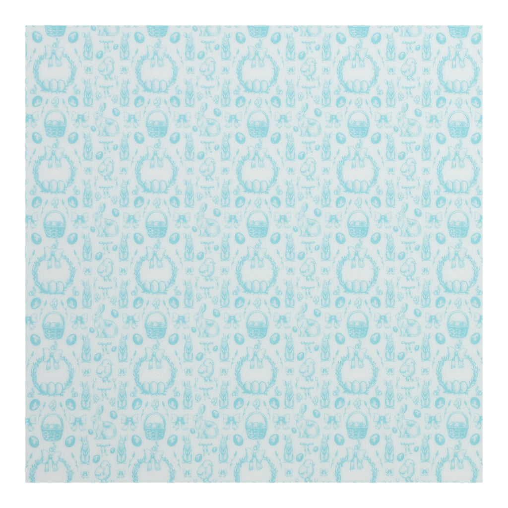 PatternPly® Full Coverage Pastel Blue Hand Drawn Easter sheet showing the pattern