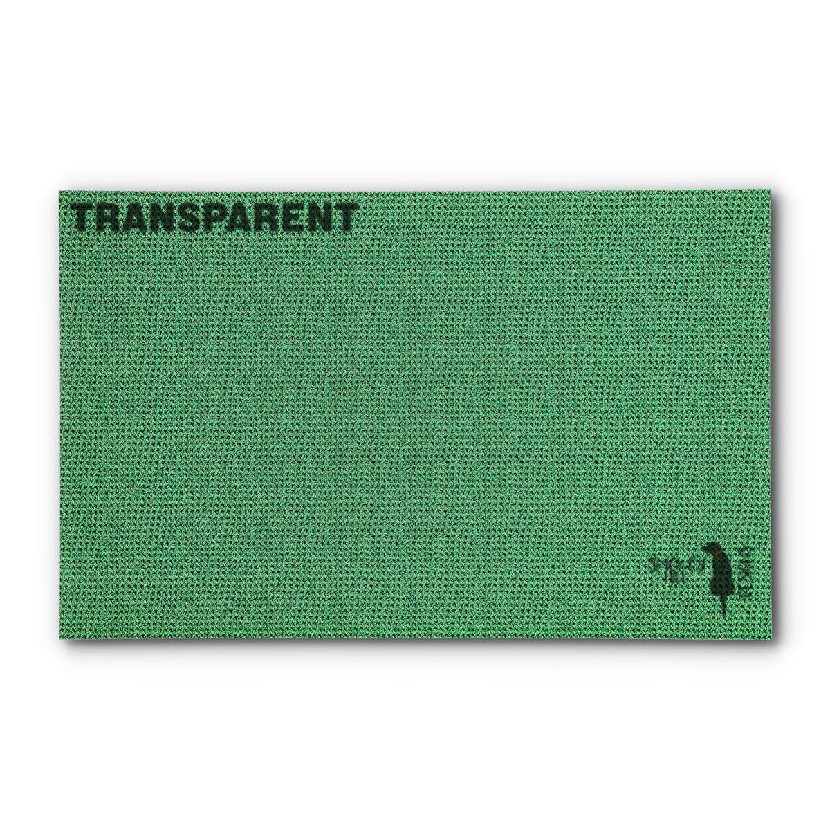 PatternPly® Transparent Seed Stitch Green sheet showing the pattern