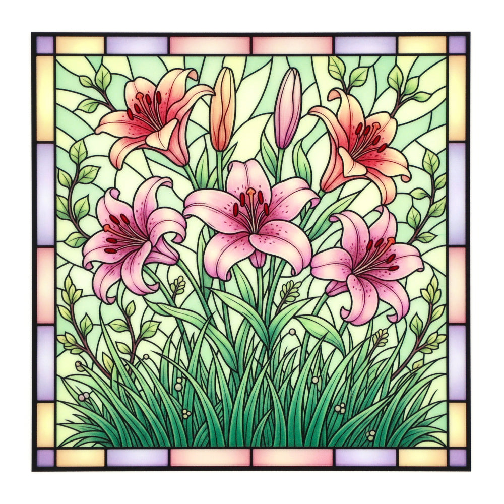 PatternPly® Full Coverage Pastel Easter Lilies Small