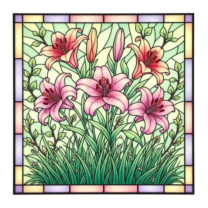 PatternPly® Full Coverage Pastel Easter Lilies Medium