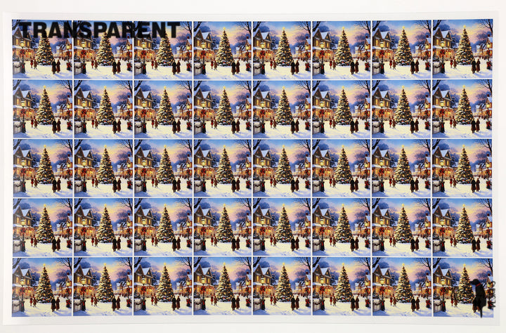 PatternPly® Transparent Americana Christmas Tree Extra Small