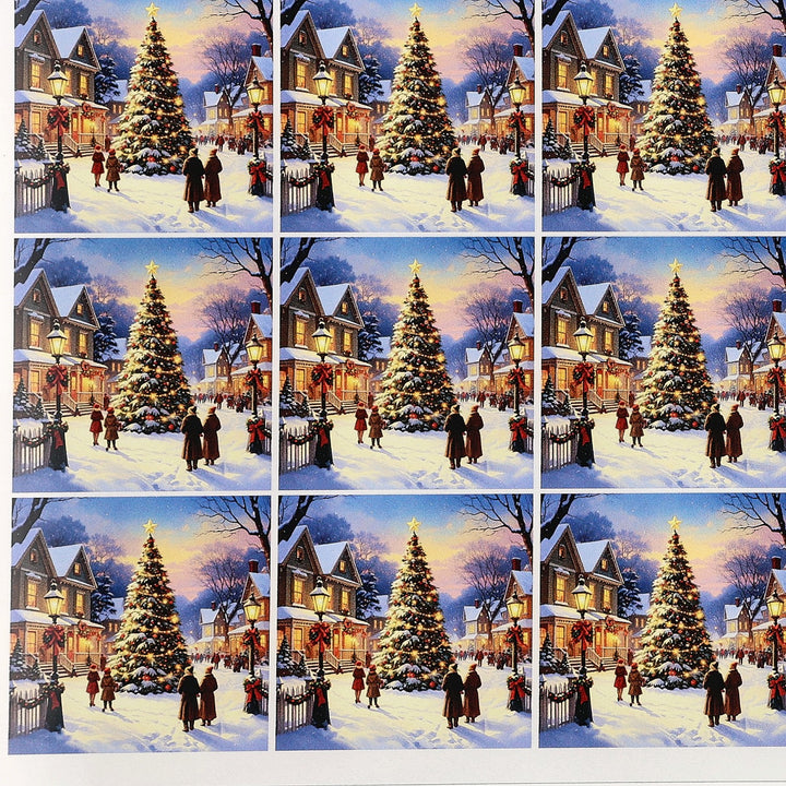 PatternPly® Transparent Americana Christmas Tree Extra Small