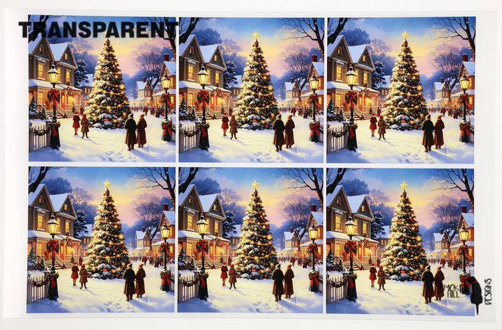 PatternPly® Transparent Americana Christmas Tree Large