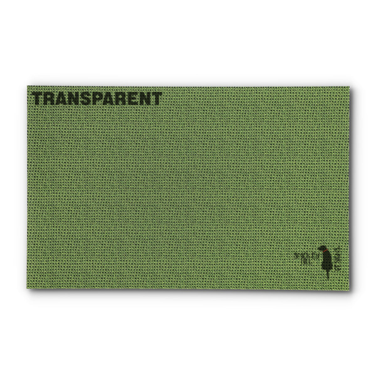 PatternPly® Transparent Seed Stitch Olive sheet showing the pattern