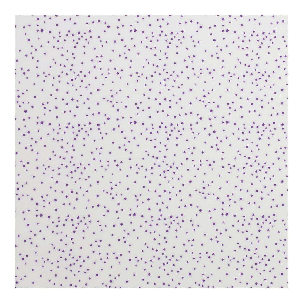 PatternPly® Full Coverage Pastel Green and Purple Dots DUO sheet showing the pattern