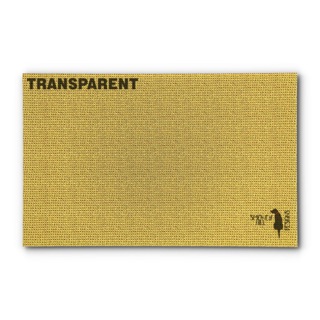 PatternPly® Transparent Seed Stitch Yellow sheet showing the pattern